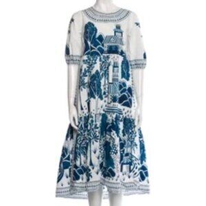 FARM RIO printed midi dress S